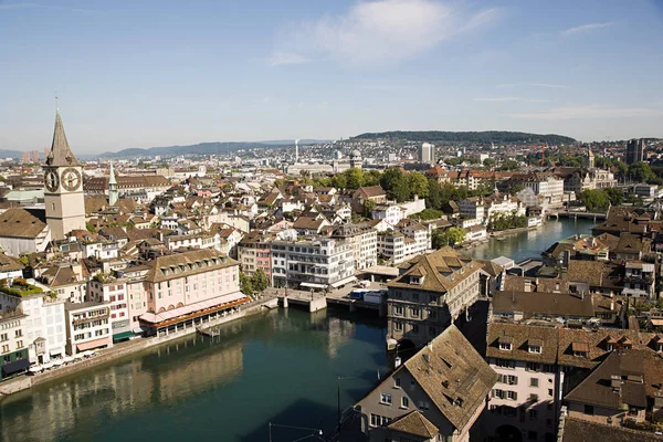 Vista Elevada Del Zurich — Foto de Stock
