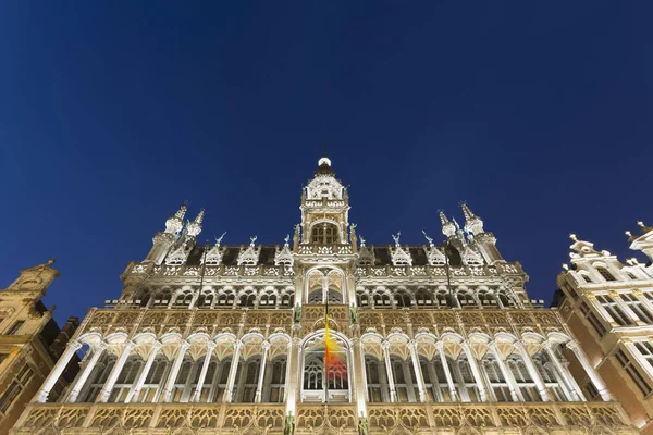 Nízký Pohled Maison Roi Musee Ville Grand Place Noci Brusel — Stock fotografie
