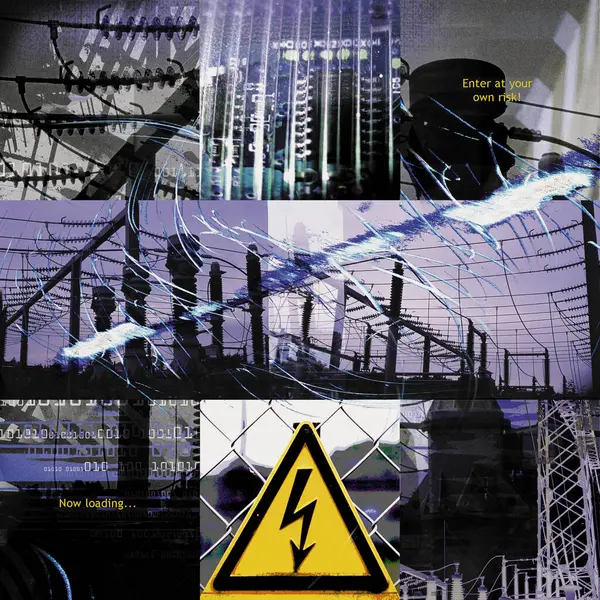 Σταθμός Ηλεκτροπαραγωγής Και Προειδοποιητικό Σήμα — Φωτογραφία Αρχείου