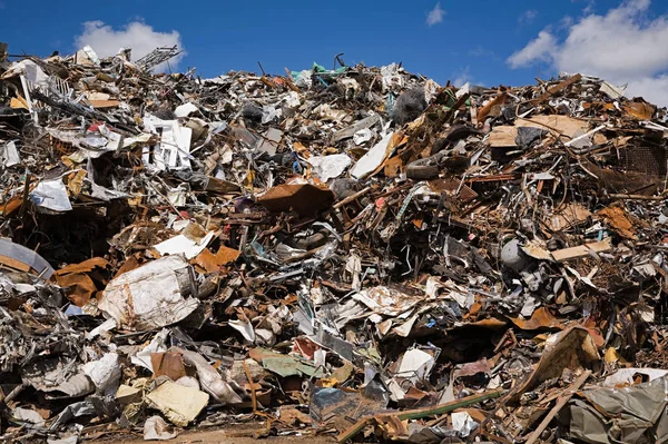 Waste Pile Blue Sky — 스톡 사진