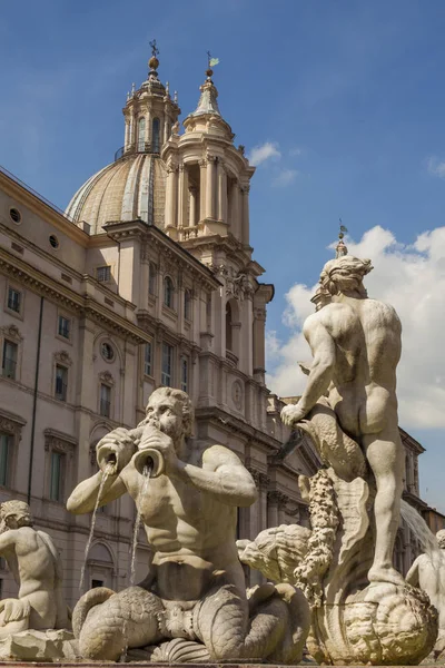 Fontana Del Moro Пьяцца Навона Рим Италия — стоковое фото