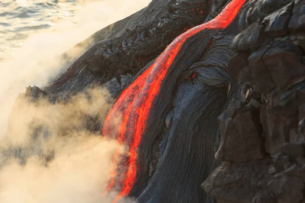 Kilauea Lava Flow Kalapana Big Island Hawaii Usa — 图库照片