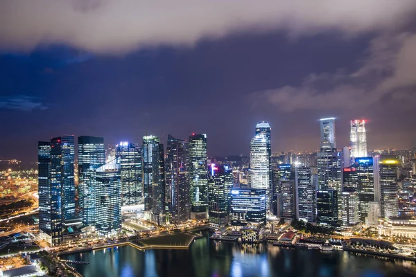 Skyline Noci Singapore — Stock fotografie