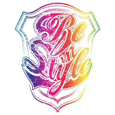 Renkli sürümü tarzı bir yazıyla olmak