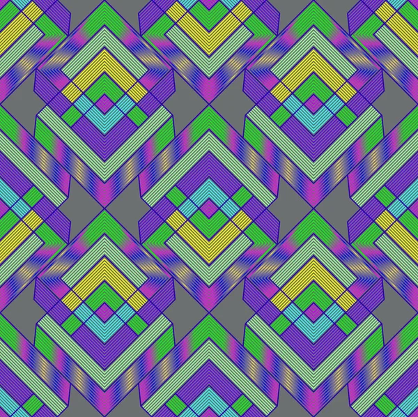 Padrão geométrico abstrato multicolorido sem costura composto por losangos — Vetor de Stock