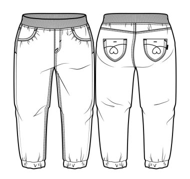 Pants for baby girl clipart