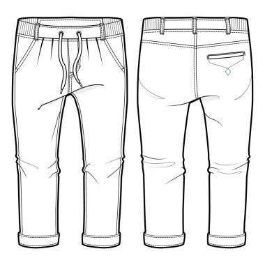Joggers elastomerli lastik ve ipli bel