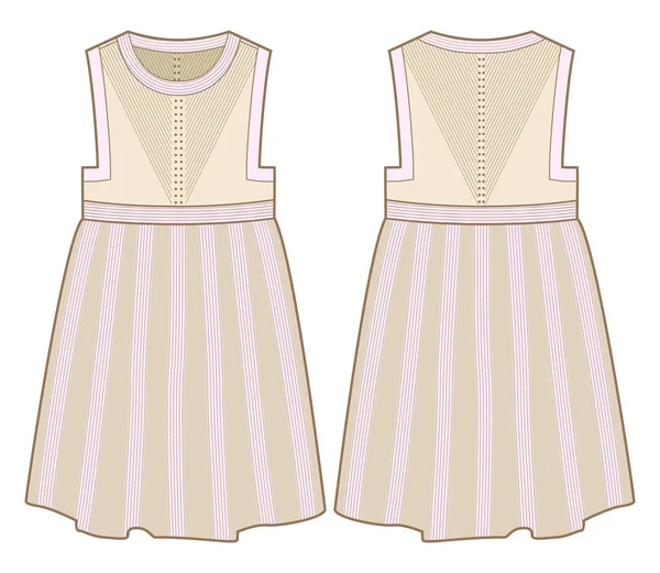 Robe beige tricotée — Image vectorielle