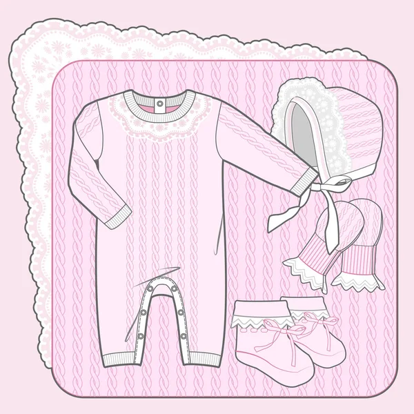 Collection tricot rose — Image vectorielle