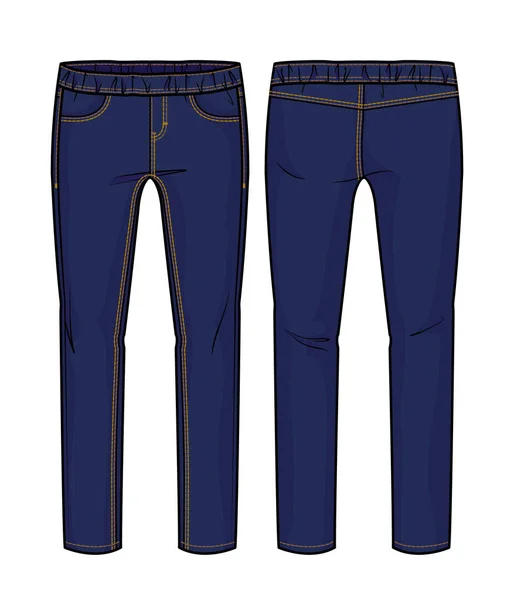 Dunkelblaue Hose — Stockvektor