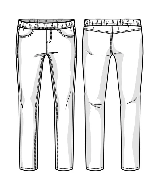 Pantalones vaqueros blancos — Vector de stock