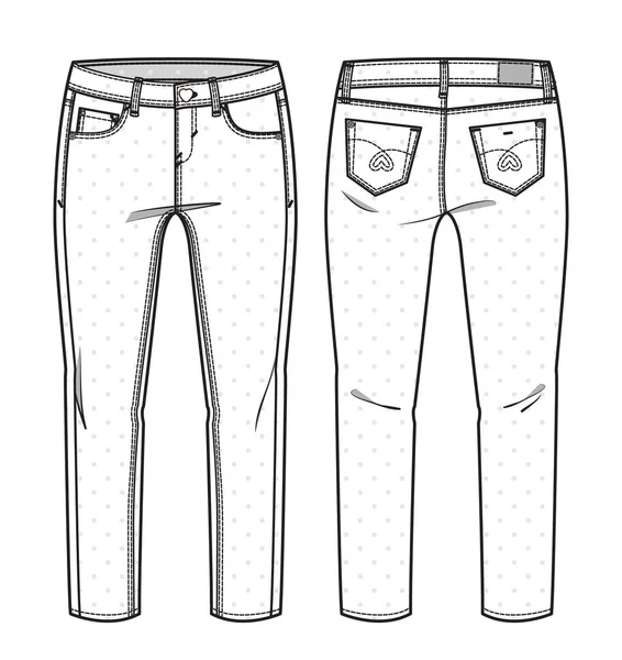 Pantalones con estampado de lunares — Vector de stock