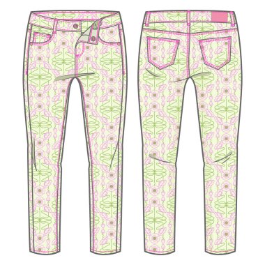 Elim pantolonlarla haşhaş art nouveau tarzında tarafından ilham ile yazdırma