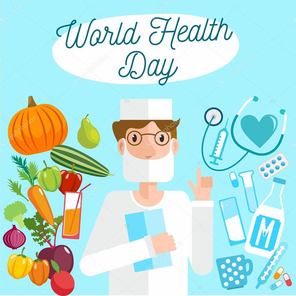 World Health Day. Healthy food