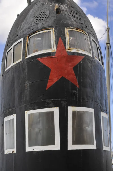 Torre Cañonería Del Submarino Ruso B39 Museo Marítimo San Diego — Foto de Stock