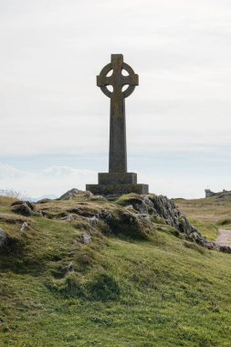 Kelt haçı Llanddwyn Adası Anglesey, North Wales '