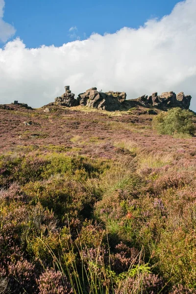 Ramshaw rocks in the Staffordshire moorlands on a sunny day — Stock Photo, Image