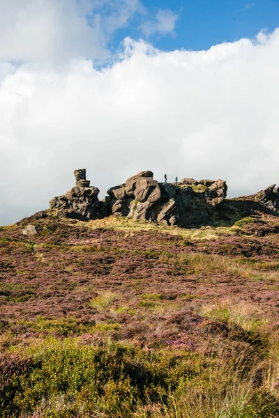 Ramshaw rocks in the Staffordshire moorlands on a sunny day — Stock Photo, Image