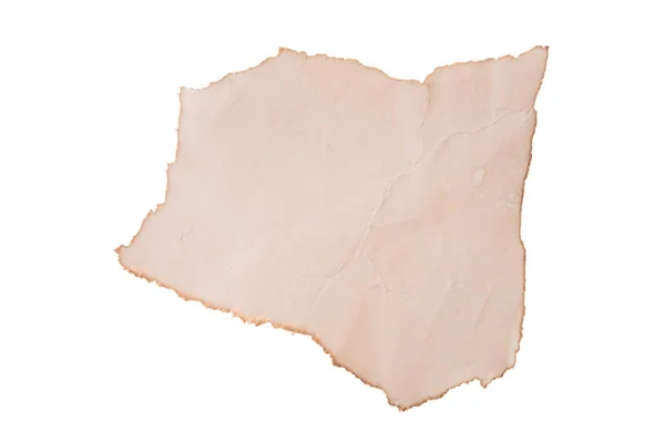 Переработанная коричневая бумага изолирована на белом — стоковое фото