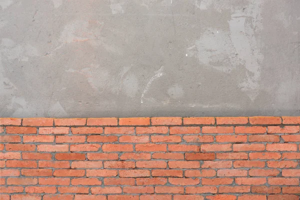 Red brick building cover cement wall background — Stock Photo, Image