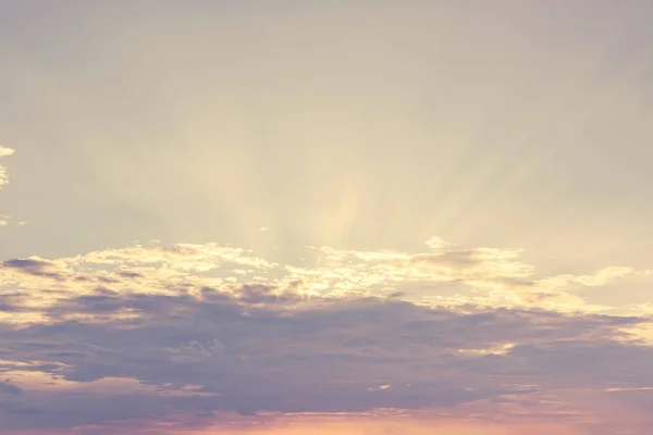 Pôr Sol Pastel Belo Céu Nuvem Fundo — Fotografia de Stock