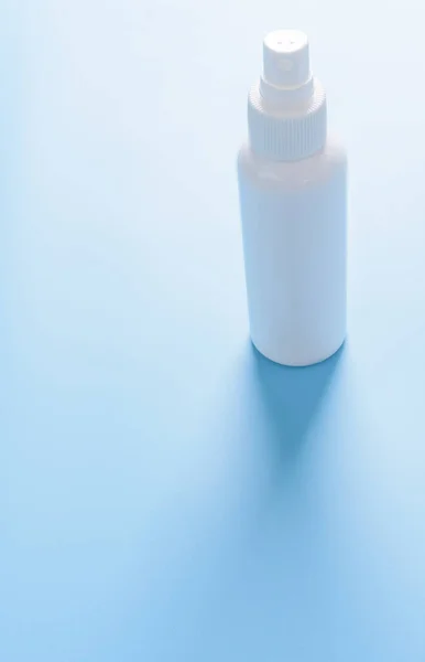 White Hand Sanitizer Bottle Alcohol Gel Antibacterial Protect Coronavirus Flu — Stock Photo, Image