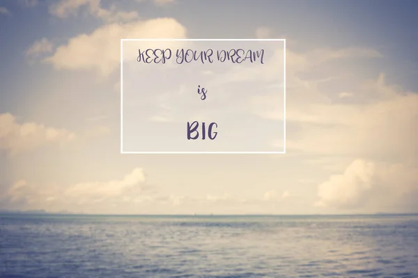 Inspiration Quote Blurred Beach Seabackground — Stock Photo, Image