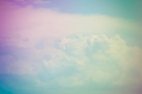 Cielo Pastello Grandi Nuvole Sfondo Morbido — Foto Stock