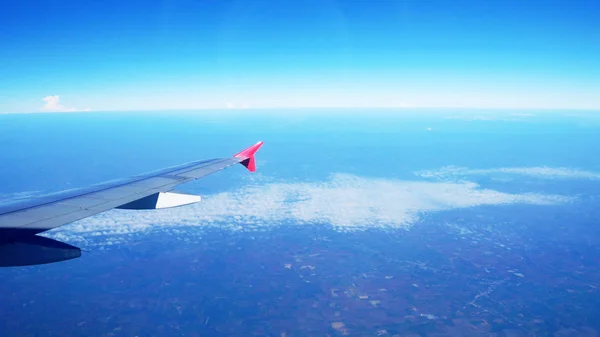 从飞机的空中看美丽的大自然 — 图库照片