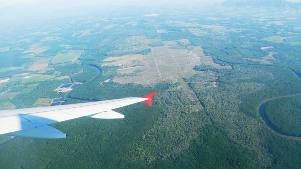 Uçağın Havadan Görünüşü Çok Güzel — Stok fotoğraf