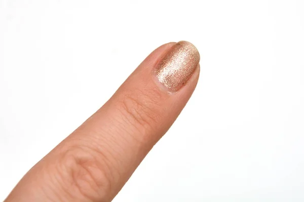 Nagelband Kvinnliga Finger Isolerad Vit Bakgrund — Stockfoto