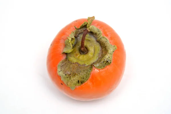 Persimmon Vruchten Geïsoleerd Witte Achtergrond — Stockfoto