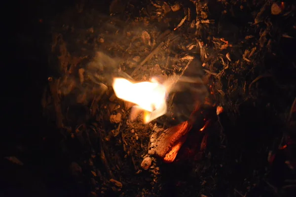 Огонь Огнем Дым Красивый Пламень — стоковое фото