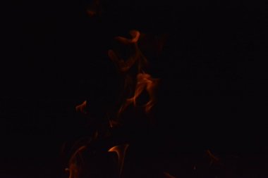 Yangın duman güzel alev ahşap ile ateş