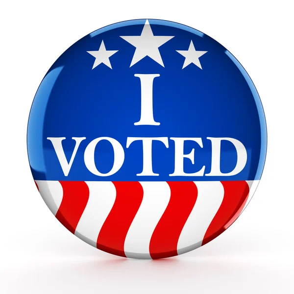 Vote button in red, white, and blue with stars - 3d rendering — Stock Photo, Image