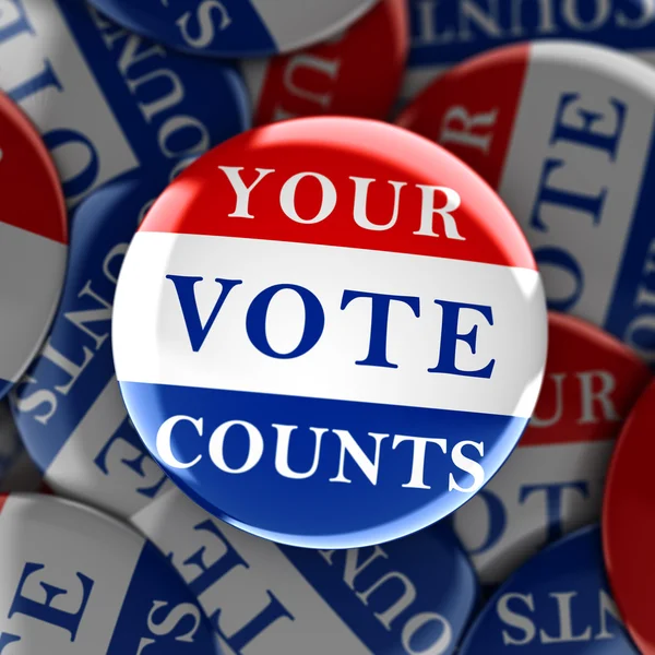 Кнопки голосування за допомогою 3d візуалізації голосування — стокове фото