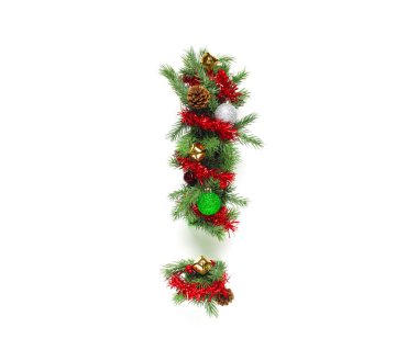 Süslü Noel ağacı harf ve rakam topluluğu