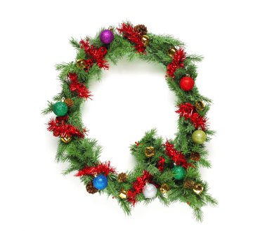 Süslü Noel ağacı harf ve rakam topluluğu