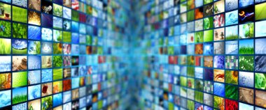 Dev multimedya video ve resim duvarlar