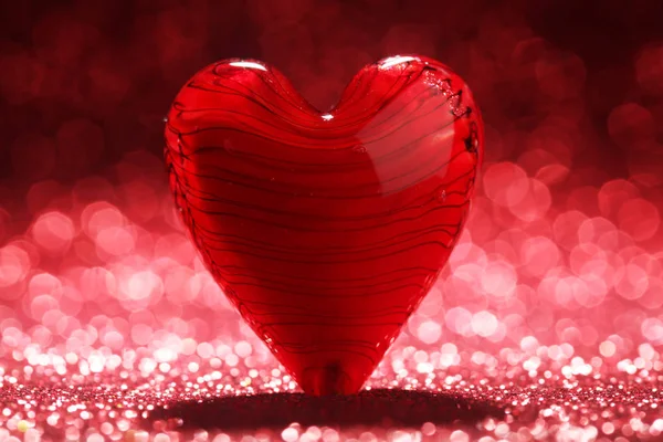 Shiny red heart background — Stock Photo, Image