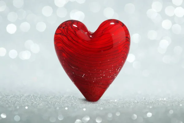 Parlak kırmızı kalp arka plan — Stok fotoğraf