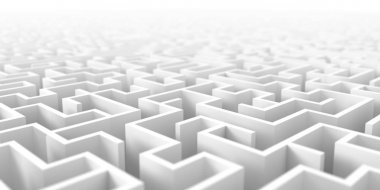 Blank white maze background clipart