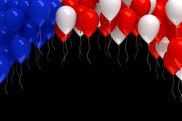 Fundo de balões vermelho, branco e azul — Fotografia de Stock