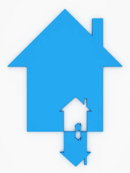 Blaue und weiße Häuser Hintergrund — Stockfoto