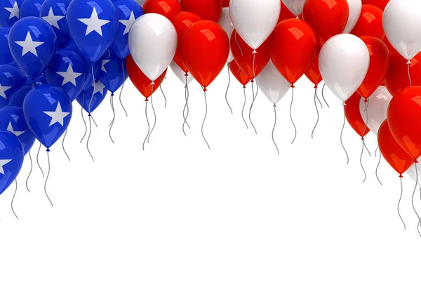 Red, white, and blue balloons background — Stock Photo, Image