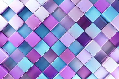 Blue and purple blocks abstract background clipart
