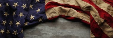 Vintage kırmızı, beyaz ve mavi Amerikan bayrağı anma günü veya V