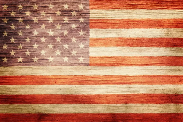 Worn vintage American flag background — Stock Photo, Image