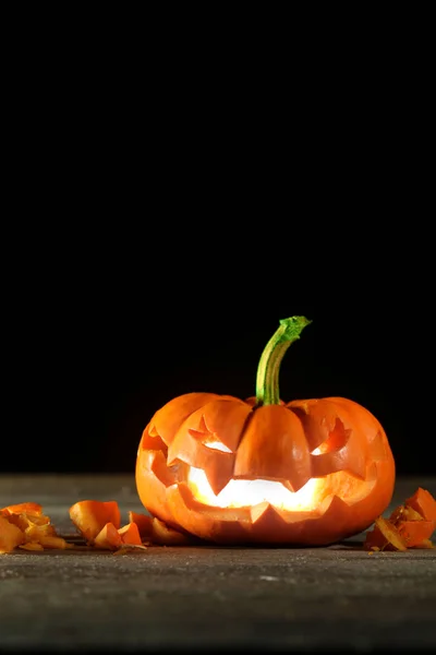Carved Halloween jack o' lantern — Stock Photo, Image