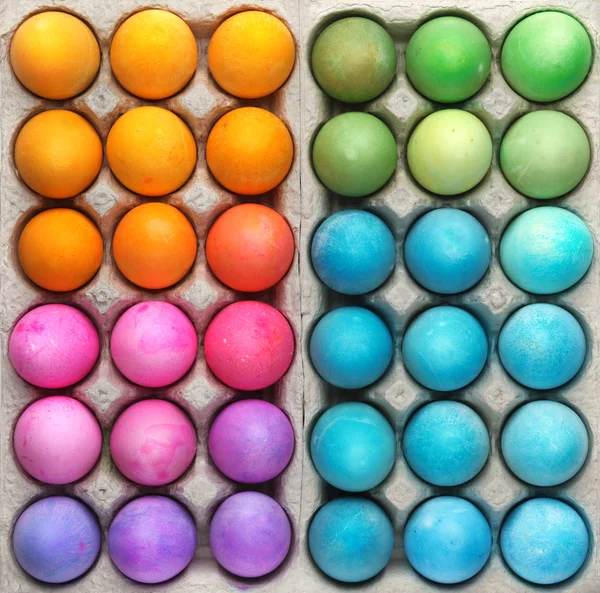 Latar belakang telur Paskah penuh warna — Stok Foto